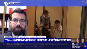 Uniforme à l'école: "On peut imaginer qu'avec des entreprises locales, on puisse avoir des partenariats", soulève Vincent Chauvet, maire MoDem d'Autun (Saône-et-Loire) 