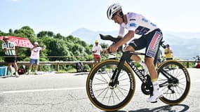 Remco Evenepoel lors du contre-la-montre entre Loudenvielle et Peyragudes (13e étape du Tour de France), le 18 juillet 2025.