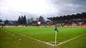 Le Parc des Sports d'Annecy lors de la rencontre de Ligue 2 entre le FC Annecy et l'AS Saint-Etienne, le 26 décembre 2022