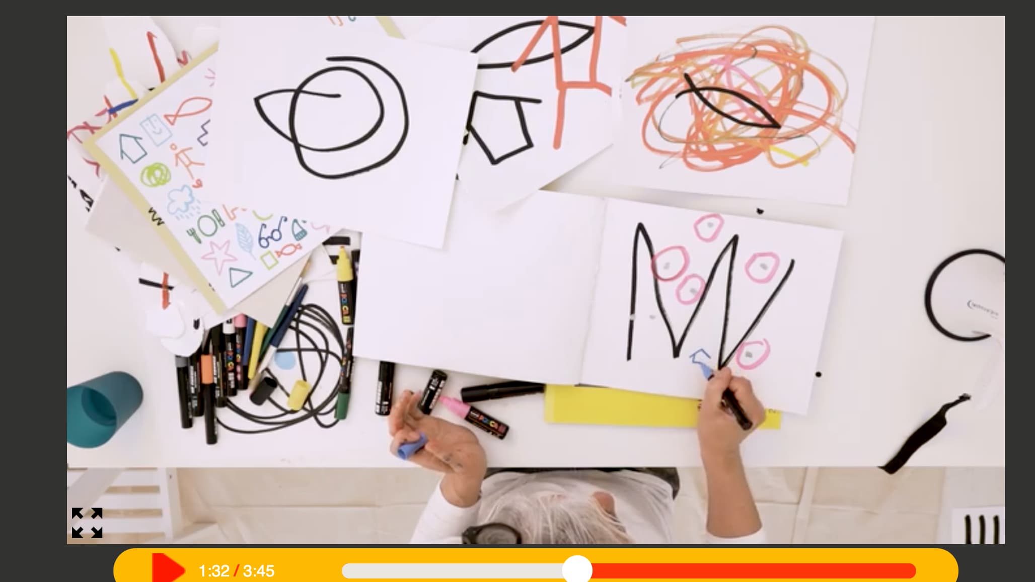 Un atelier de dessin avec Hervé Tullet sur le site Bayam. Un atelier de dessin avec Hervé Tullet sur le site Bayam.