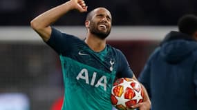La joie de Lucas après la qualification de Tottenham