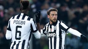 Paul Pogba et Claudio Marchisio, le 7 février 2015