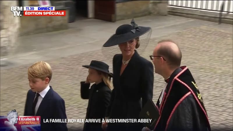 Funérailles d'Elizabeth II: le prince George et la princesse Charlotte, arrière-petits-enfants de la reine, sont arrivés à Westminster