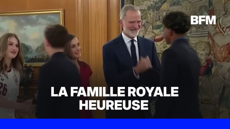 Mondial 2026: le roi Felipe VI d'Espagne et la reine Letizia reçoivent les champions du monde