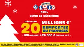 Grand Loto de Noël : la FDJ annonce un jackpot de 20 millions d'euros minimum ce 25 décembre 2025