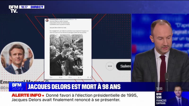 Emmanuel Macron réagit au décès de Jacques Delors: 