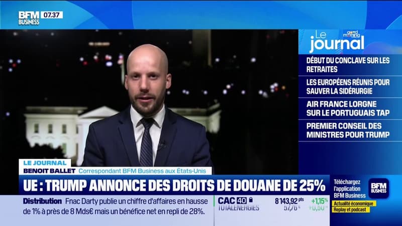 UE : Trump annonce des droits de douanes de 25%