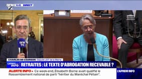 Proposition de loi Liot pour abroger la réforme des retraites: "Le déni de démocratie continue", regrette Charles de Courson