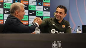 Xavi et Joan Laporta