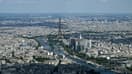 Paris et la Seine vue du ciel, le 1er juin 2022