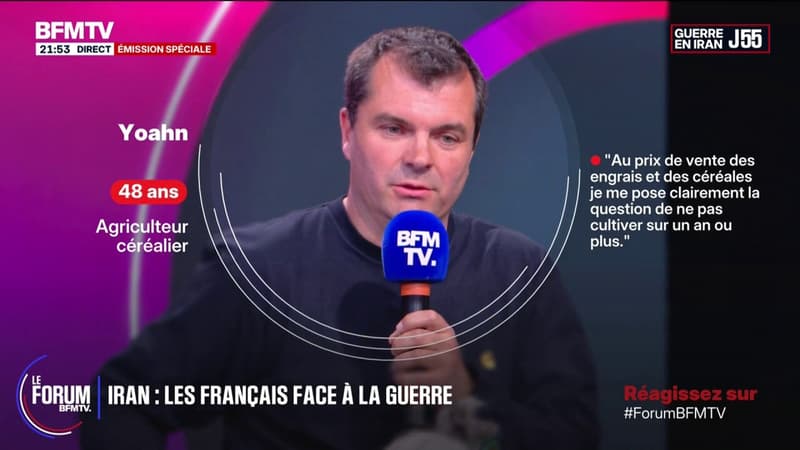 FORUM BFMTV - "On va perdre de l'argent", estime Yoahn, agriculteur céréalier en Charente