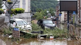 Inondations à Pepinster, le 16 juillet 2021 en Belgique