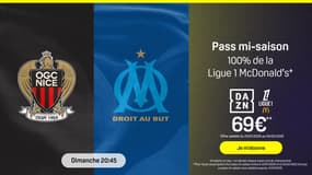 Profitez du Pass mi-saison DAZN pour suivre le match Nice - OM à prix cassé