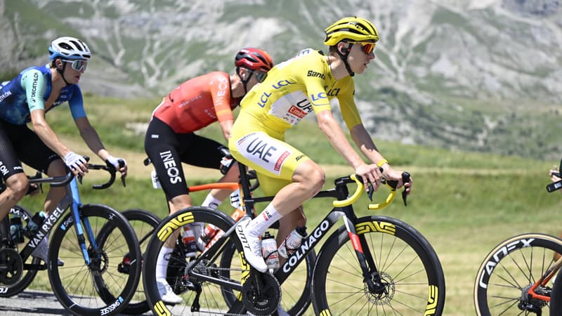 Tadej Pogacar lors de la 18e étape du Tour de France 2024.