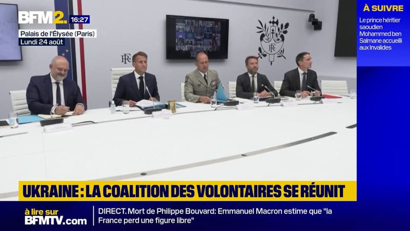 Ukraine: Emmanuel Macron participe à une réunion de la "Coalition des volontaires"