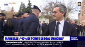 Bouches-du-Rhône: en visite à Marseille, Gérald Darmanin assure qu'il y a "40% de points de deal en moins"