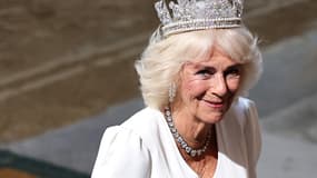 La reine Camilla le 17 juillet 2024 au parlement.