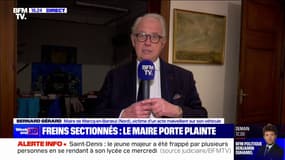 "Tout cela est inadmissible": Bernard Gérard, maire de Marcq-en-Barœul, dont les câbles de freinage ont été sectionnés, déplore la violence contre les élus