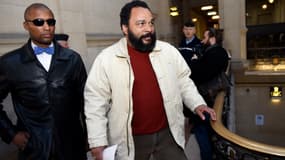 L'humoriste controversé Dieudonné M'bala M'bala, le 12 mars 2015 au tribunal de grande instance de Paris. 