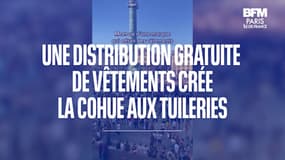 Paris: une distribution gratuite de vêtements crée la cohue aux Tuileries