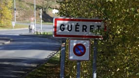 Un panneau de la ville de Guéret, où le trésor est exposé