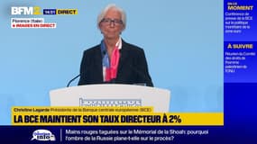 La BCE maintient pour la troisième fois d'affilée son principal taux directeur inchangé, à 2%