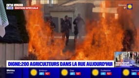 Digne-les-Bains: les agriculteurs manifestent et réclament de pouvoir "vivre de leur métier"