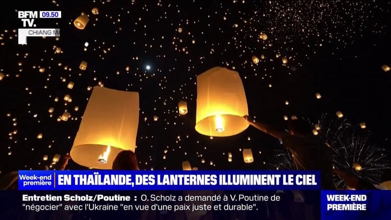 Des lanternes illuminent le ciel de Thaïlande pour le festival Yi Peng