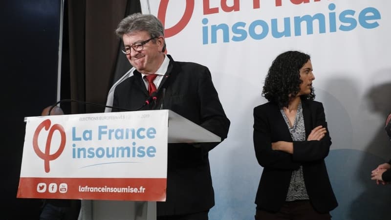 Jean-Luc Mélenchon et Manon Aubry, le soir des résultats des élections européennes, le 26 mai 2019.