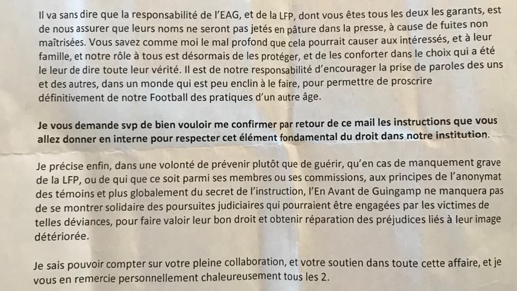 La lettre de Bertrand Desplat à Nathalie Boy de la Tour et Didier Quillot.