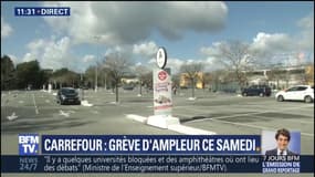 Grève à Carrefour: à Antibes, le parking de l’hypermarché est vide, bloqué par 80% des salariés