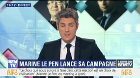 Marine Le Pen lance sa campagne à Lyon