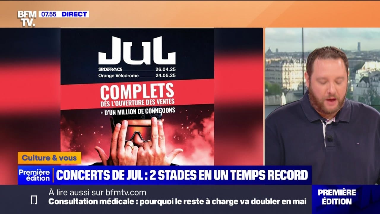 Concerts de Jul, 2 stades en un temps record - 18/04
