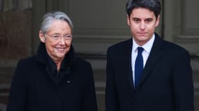 Élisabeth Borne et Gabriel Attal le 9 janvier 2024