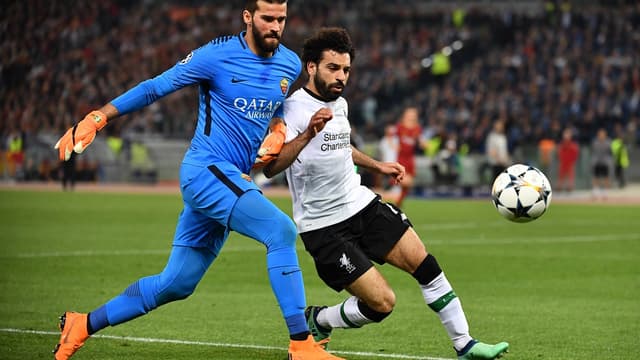 Alisson Becker et Mohamed Salah