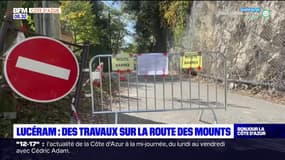 Alpes-Maritimes: la route des Mounts en travaux