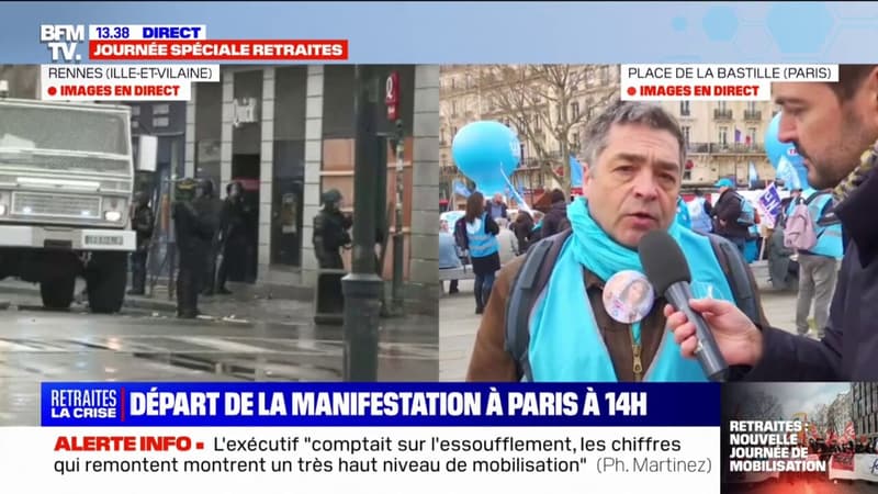 Retraites: pour ce manifestant parisien, le président reste 