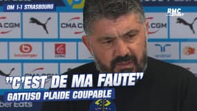 OM 1-1 Strasbourg: "Le nul est de ma faute" admet Gattuso