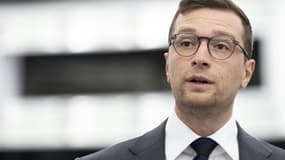 Le président du RN Jordan Bardella le 6 octobre 2025 à Strasbourg