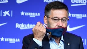 Josep Maria Bartomeu, alors président du FC Barcelone, le 19 août 2020 au Camp Nou