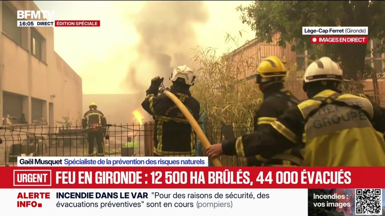 Fransa'da Yangınlar: Gironde Valiliği 12.500 Hektar Ormanın 'Yok Olduğunu' ve 44.000 Kişinin Tahliye Edildiğini Açıkladı