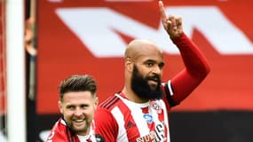 David McGoldrick célèbre l'un de ses deux buts face à Chelsea.