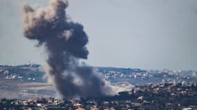 Une frappe israélienne sur le village libanais de Zawtar, le 29 septembre 2024.