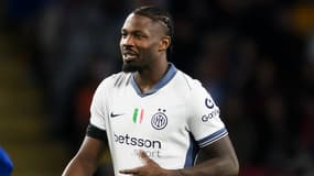 Marcus Thuram lors de la demi-finale aller de Ligue des champions entre le Barça et l'Inter - 30/04/2025