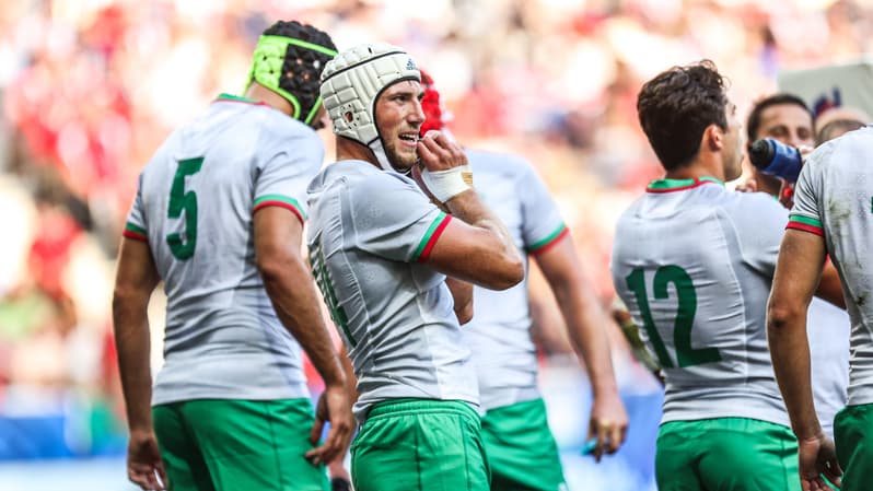 L'équipe du Portugal face au Pays de Galles en Coupe du monde de rugby le 15 septembre 2023