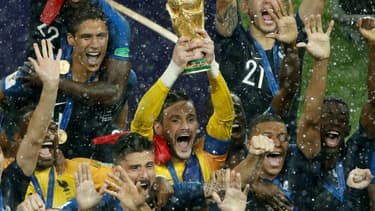 L'équipe de France remporte la Coupe du Monde 2018 aux dépens de la Croatie à Moscou, le 15 juillet