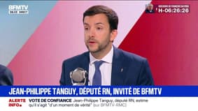 Pour Jean-Philippe Tanguy (RN), faire chuter le gouvernement "est sans doute parfois la meilleure solution"