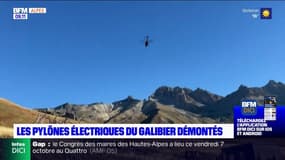 Alpes du Sud: les pylônes électriques du Galibier en phase finale de démontage