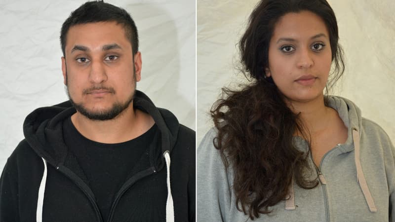 Photos non datées de Mohammed Rehman et Sana Ahmed Khan, condamnés à de la prison à vie en Grande-Bretagne pour s'être vantés de projeter un attentat.