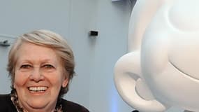 Nine Culliford, veuve du dessinateur Peyo, en 2008, lors du 50e anniversaire des Schtroumpfs.